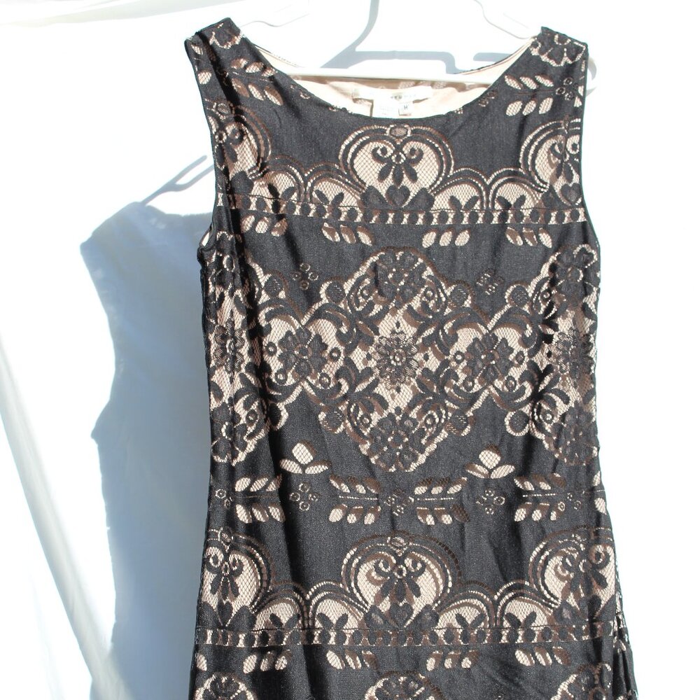 Max Studio Black Lacing Dress Size M with Hidden Zipper